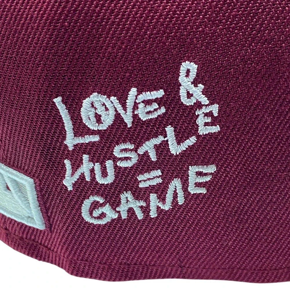 New Era Philadelphia Phillies MLB Fitted Hat Cap Maroon World Series Love Hustle